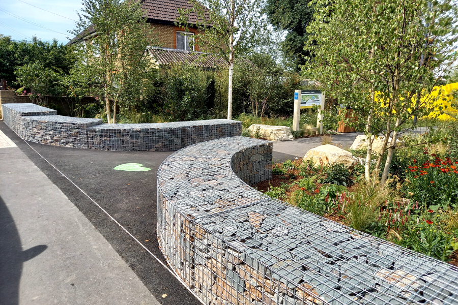 Claremont Park London Gabionen Claremont Park London Gabionen